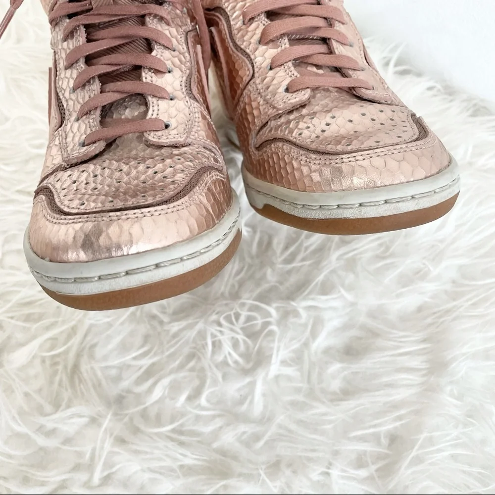 Nike Women's Metallic Rose Gold High-Top Sneakers